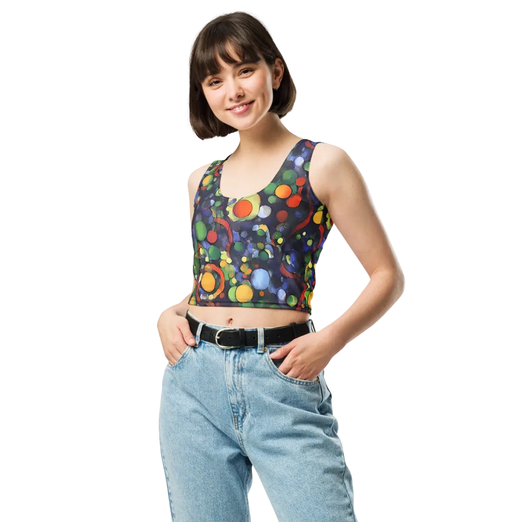 Cobalt Harvest on Crop Top — Front
