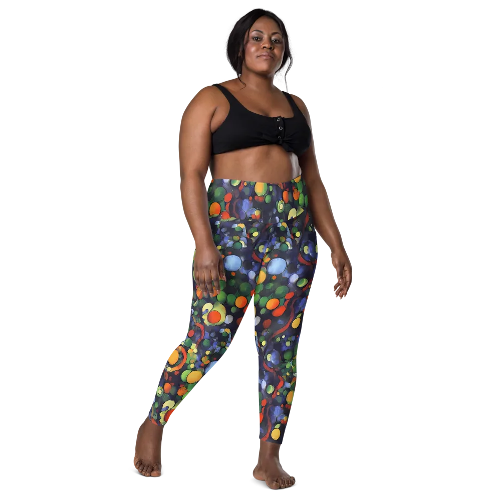 Cobalt Harvest on Leggings with Pockets — Front