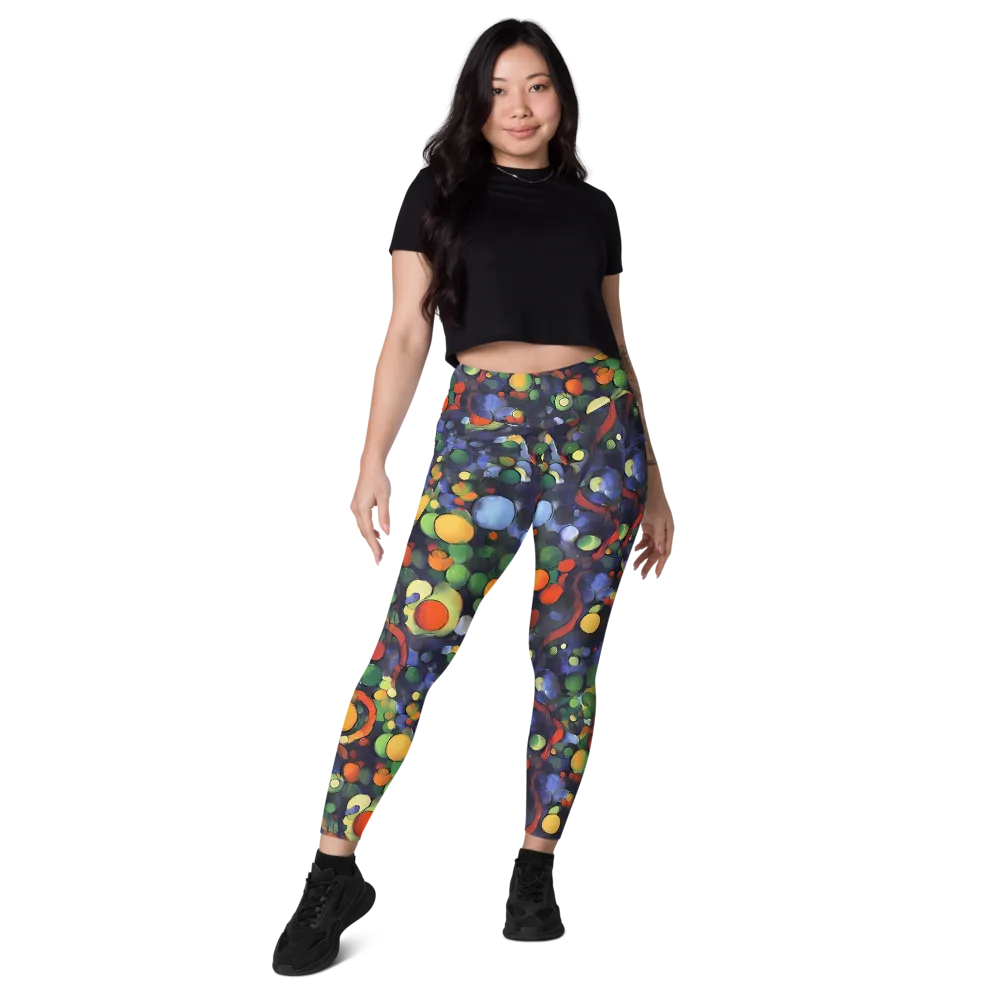 Cobalt Harvest on Leggings with Pockets — Front