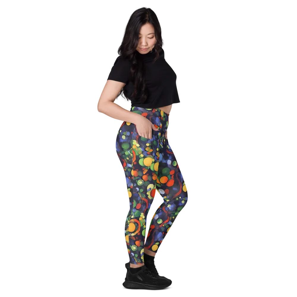 Cobalt Harvest on Leggings with Pockets — Right