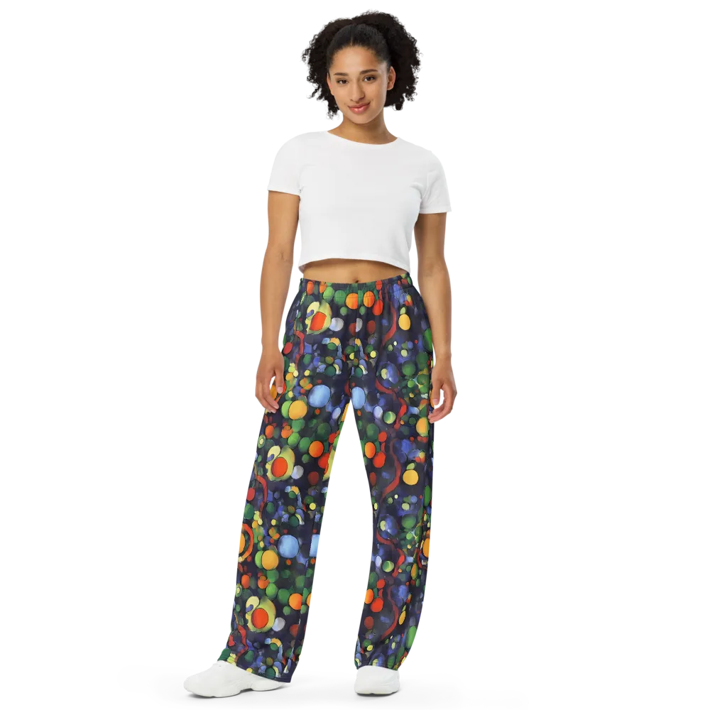 Cobalt Harvest on Wide-Leg Pants — Front