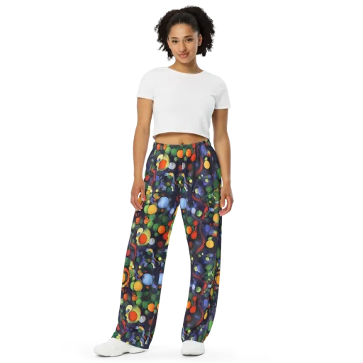 Cobalt Harvest on a Wide-Leg Pants