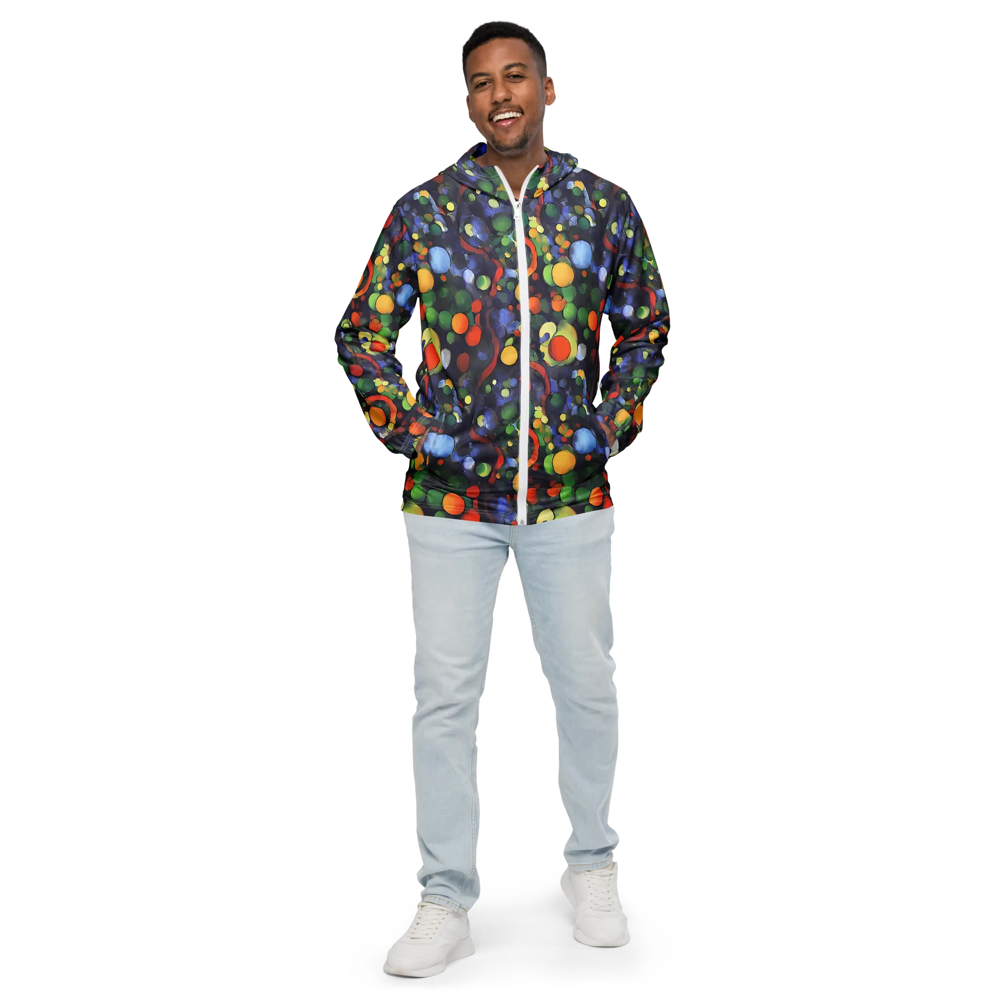 Cobalt Harvest on Men's Windbreaker — Front