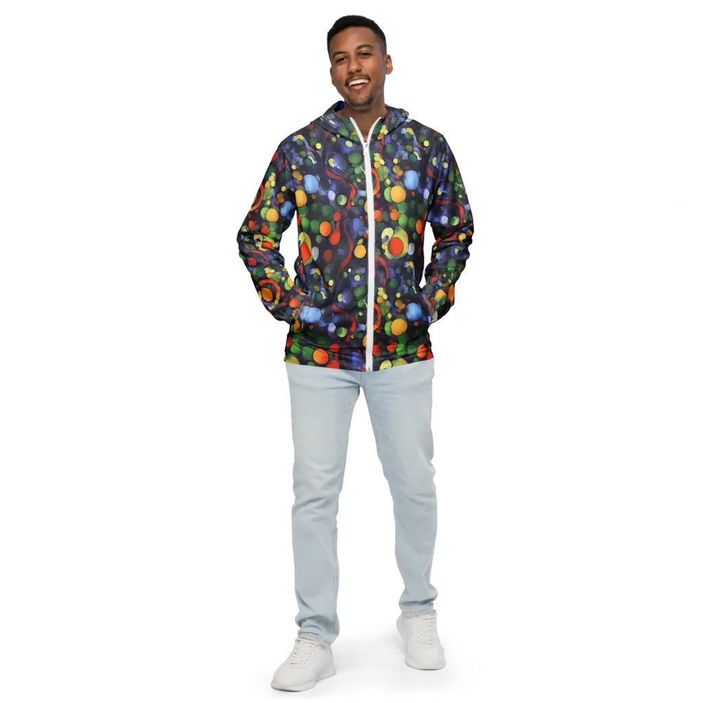 Cobalt Harvest on Men's Windbreaker — Front