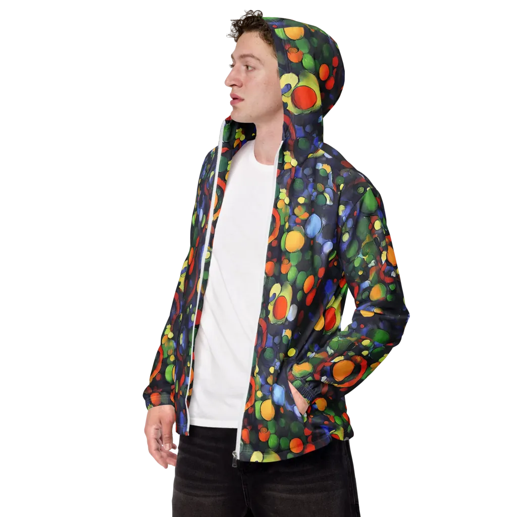 Cobalt Harvest on Men's Windbreaker — Left Front