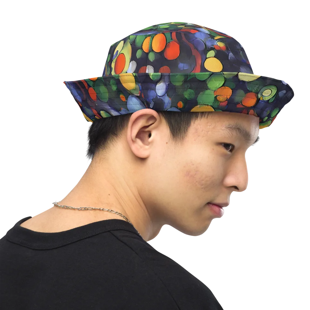 Cobalt Harvest on Reversible Bucket Hat — Right Outside