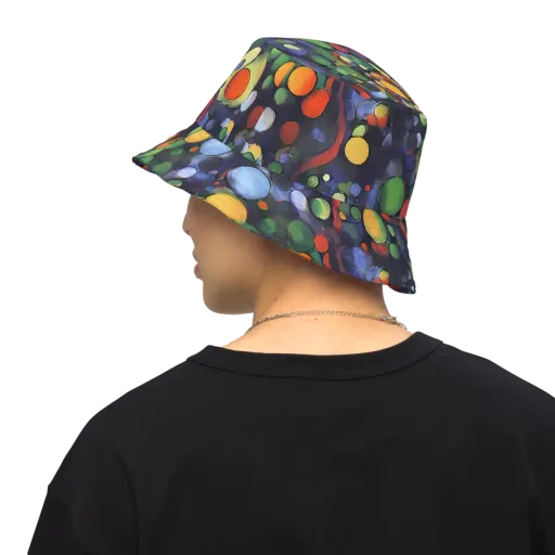 Cobalt Harvest on a Reversible Bucket Hat