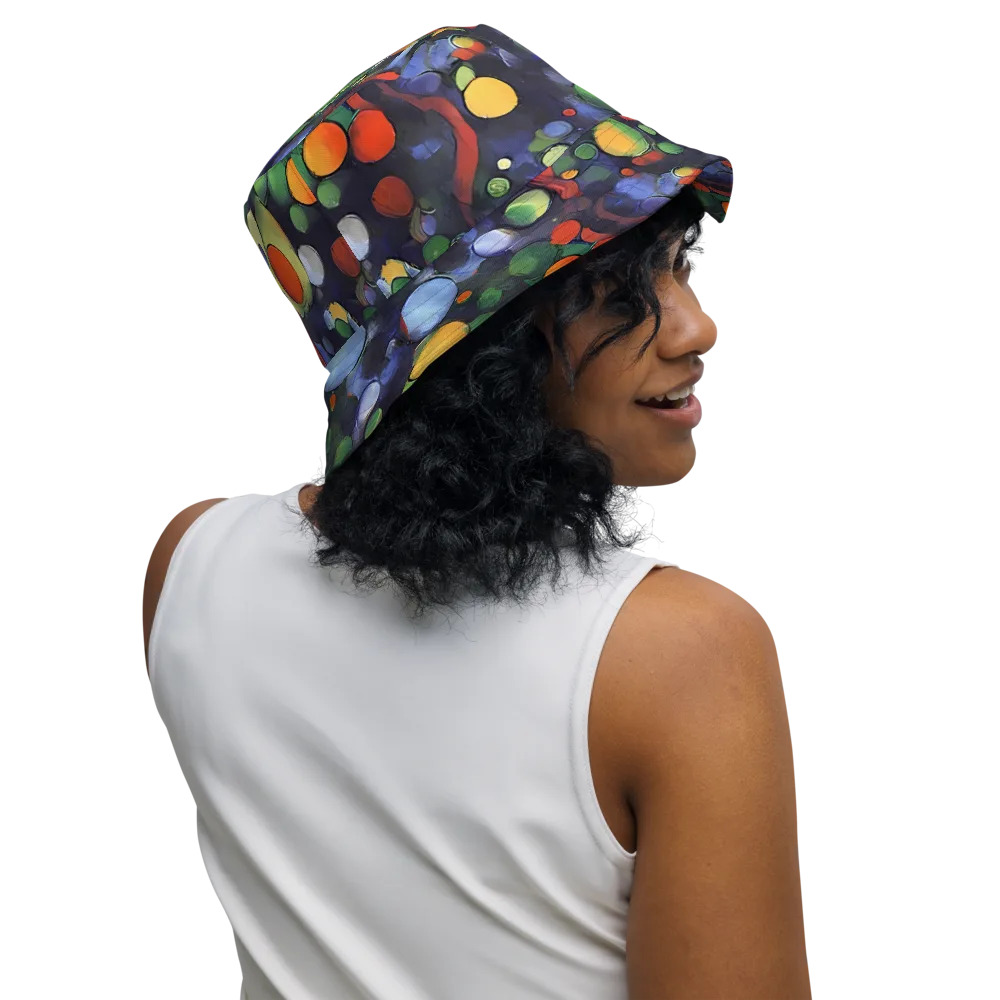 Cobalt Harvest on Reversible Bucket Hat — Right Outside