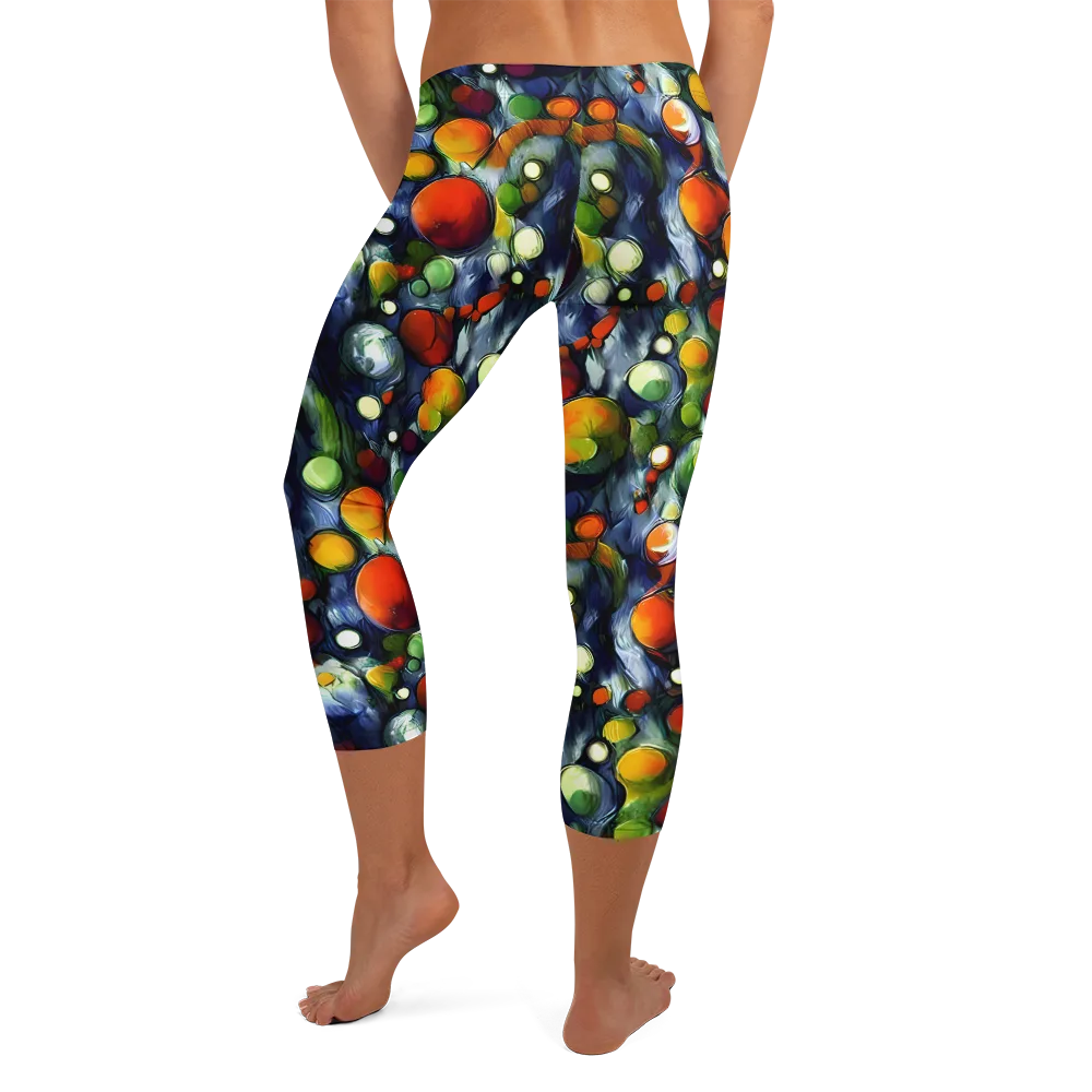 Neon Harvest on Capri Leggings — Back