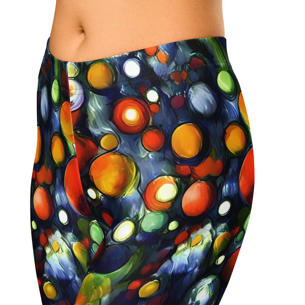 Neon Harvest on Capri Leggings — Zoomed-in