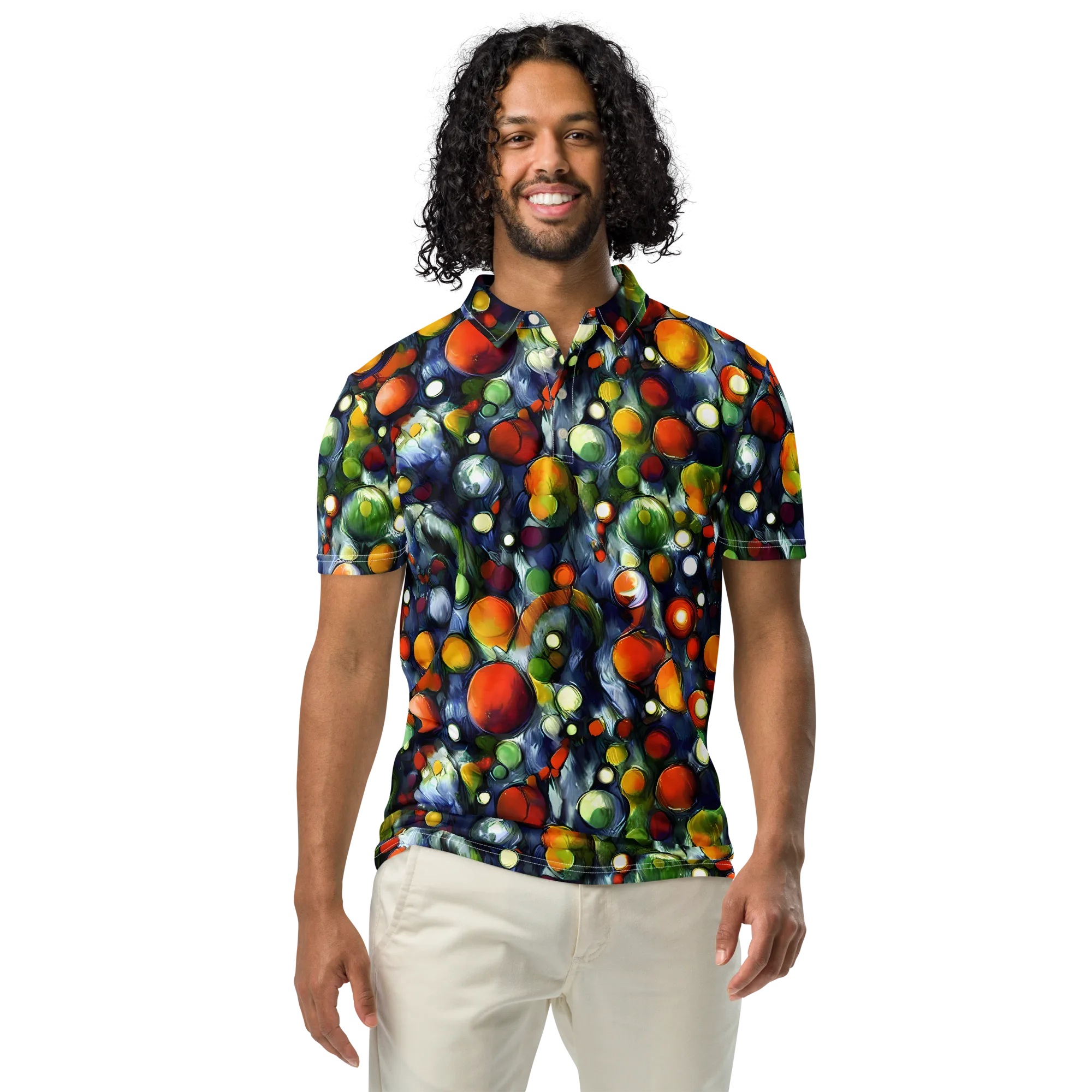 Neon Harvest on Men's Slim Fit Polo Shirt — Front