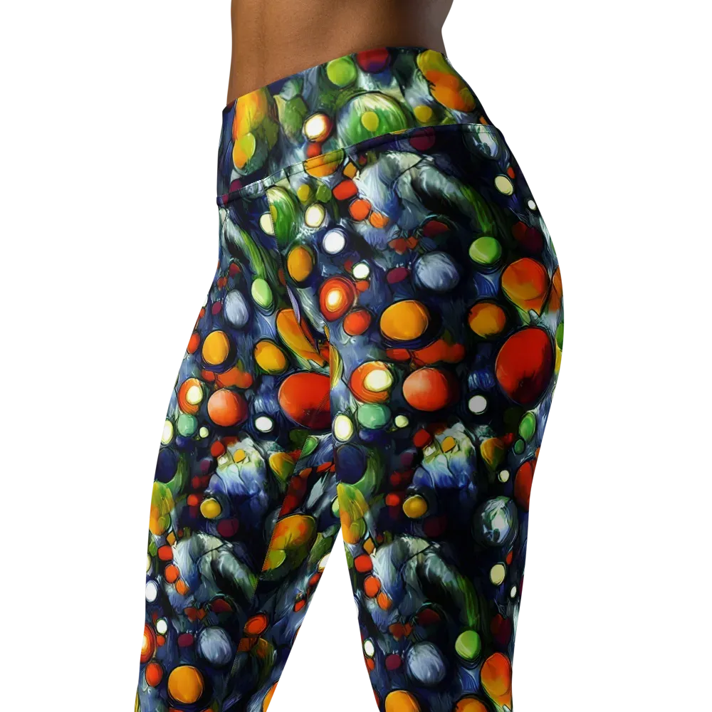 Neon Harvest on Yoga Leggings — Left Front