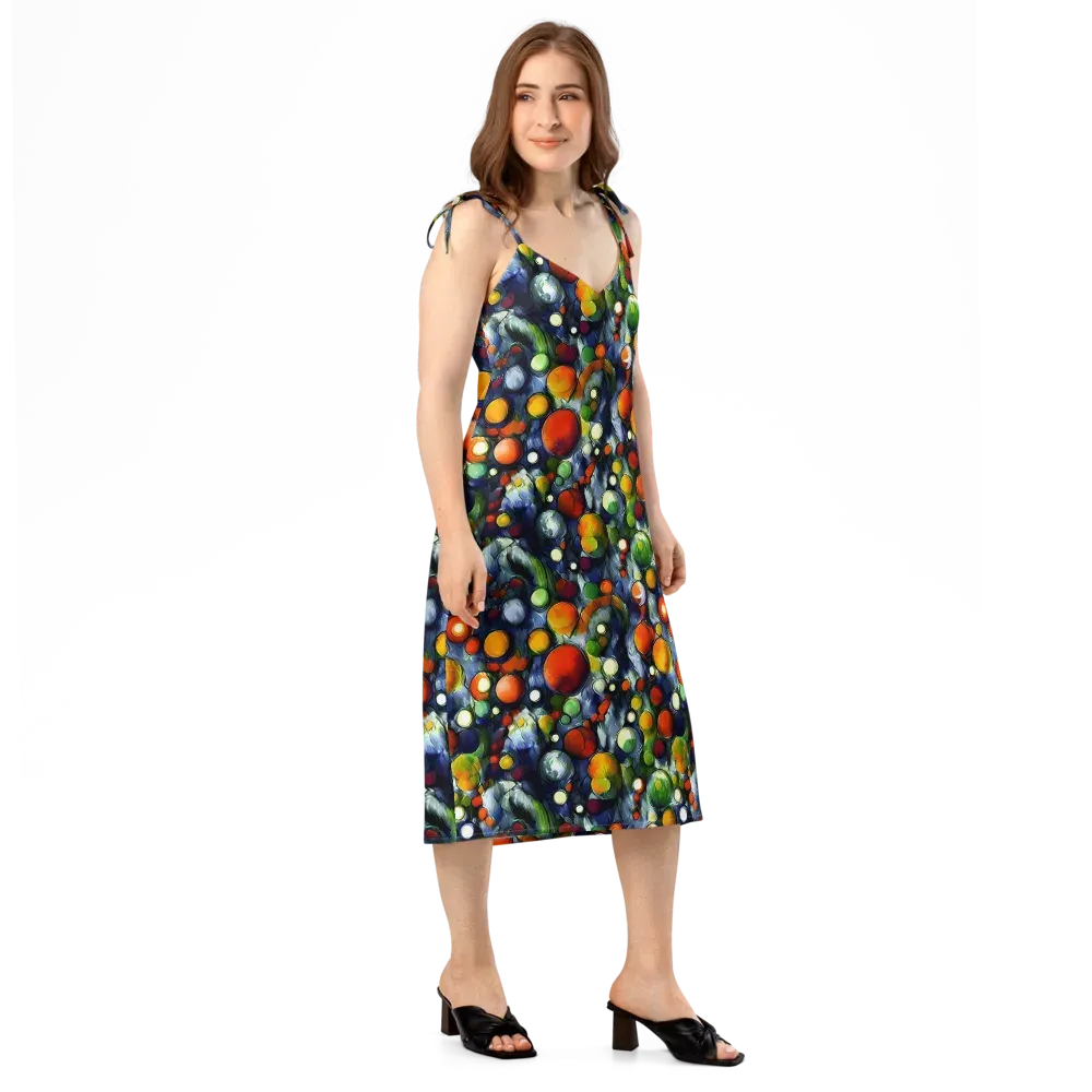 Neon Harvest on Slip Dress — Right Front