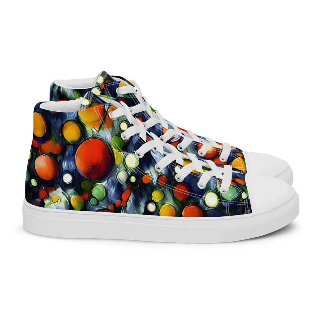 Neon Harvest on Women's High Top Canvas Shoes — Right