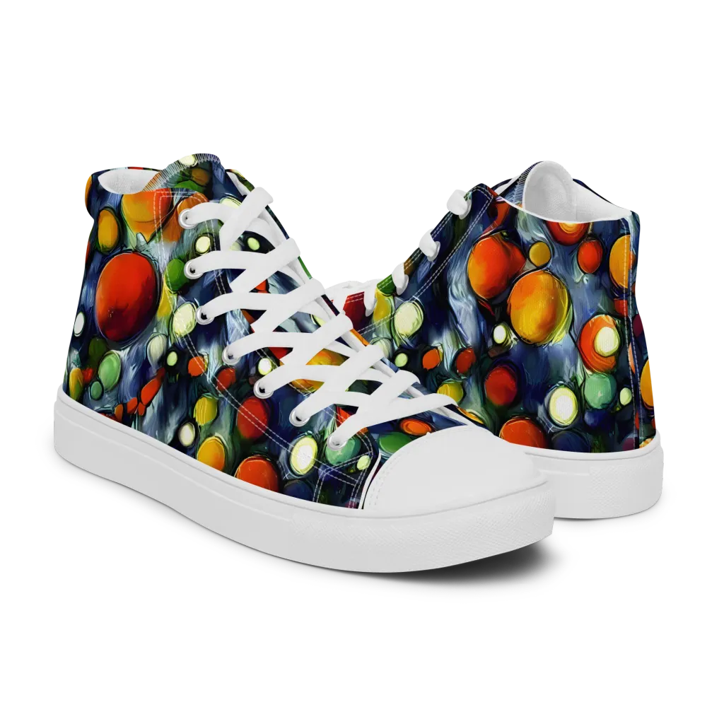 Neon Harvest on Women's High Top Canvas Shoes — Right