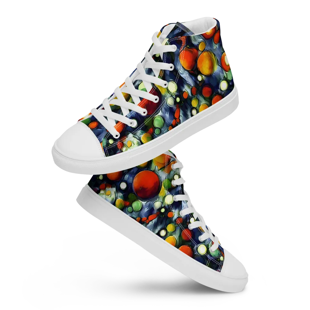Neon Harvest on Women's High Top Canvas Shoes — Front