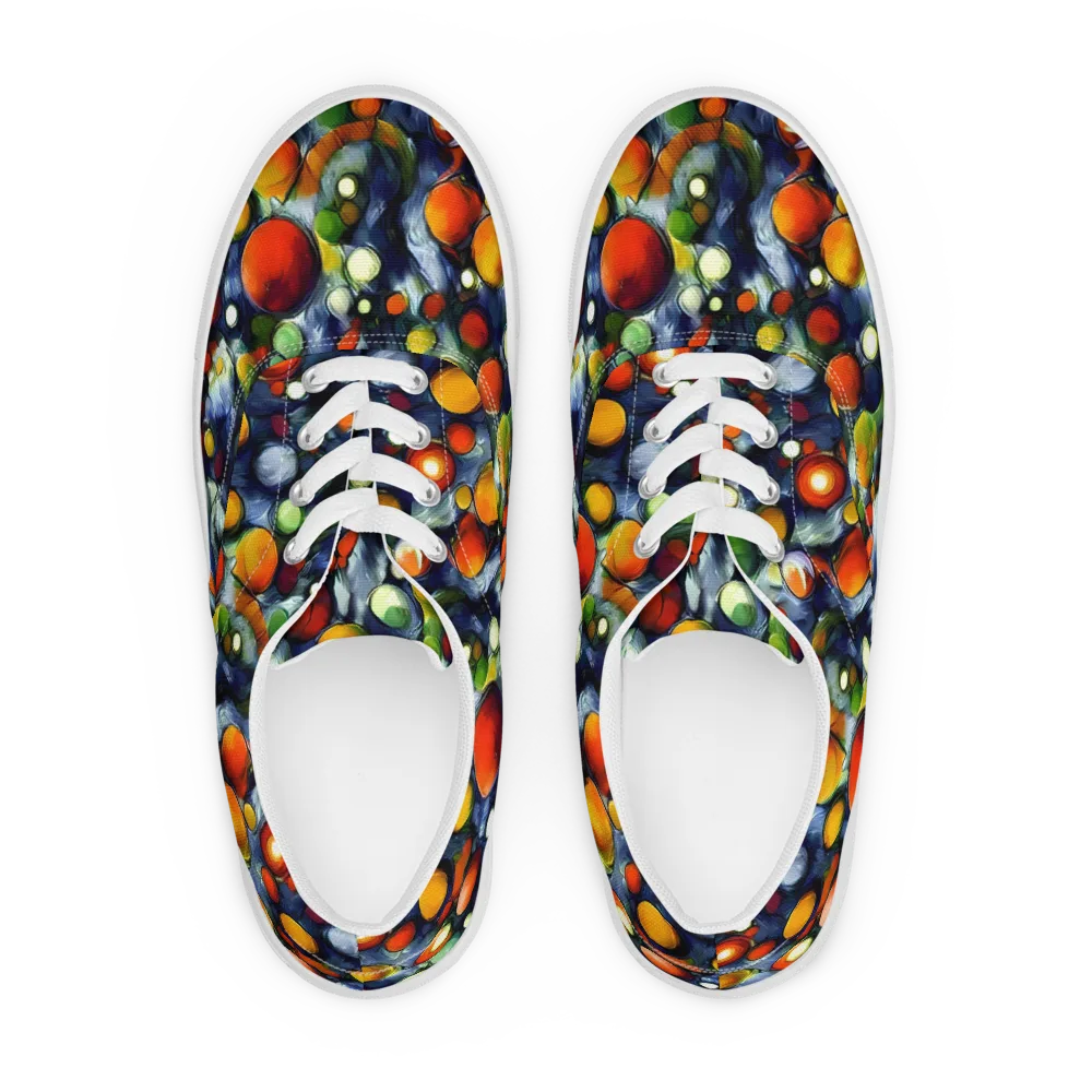 Neon Harvest on Men's Lace-Up Canvas Shoes — Front