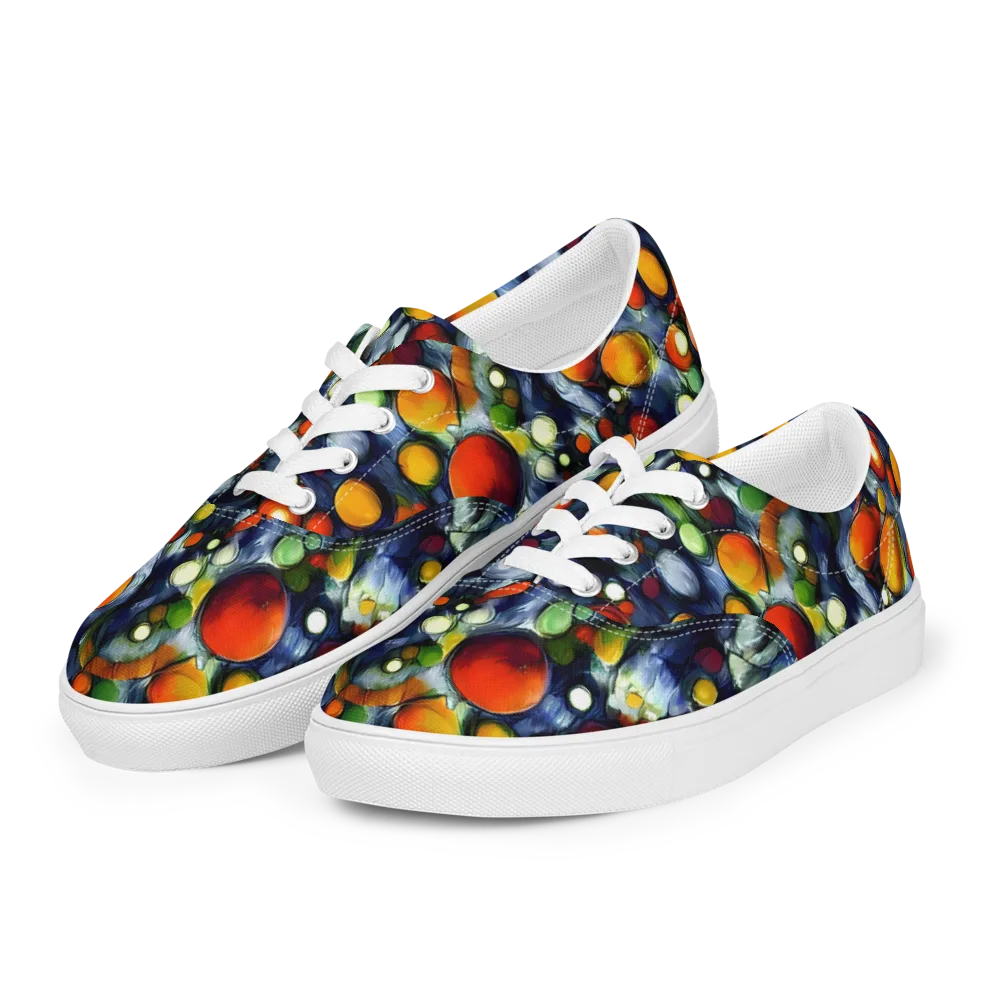 Neon Harvest on Men's Lace-Up Canvas Shoes — Left Front