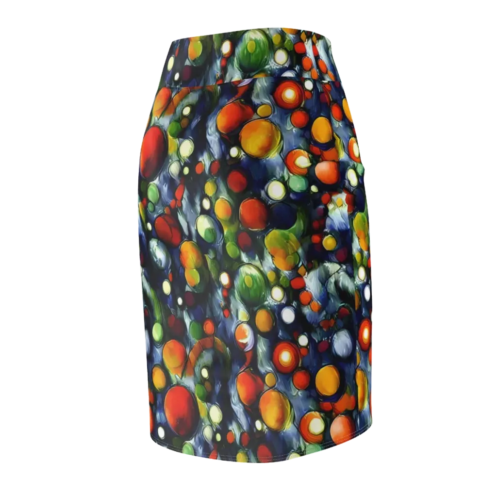 Neon Harvest on Pencil Skirt — Back Side