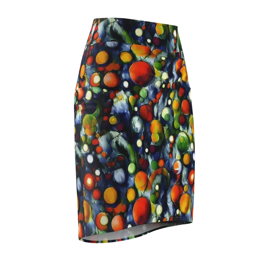 Neon Harvest on Pencil Skirt — Front Side