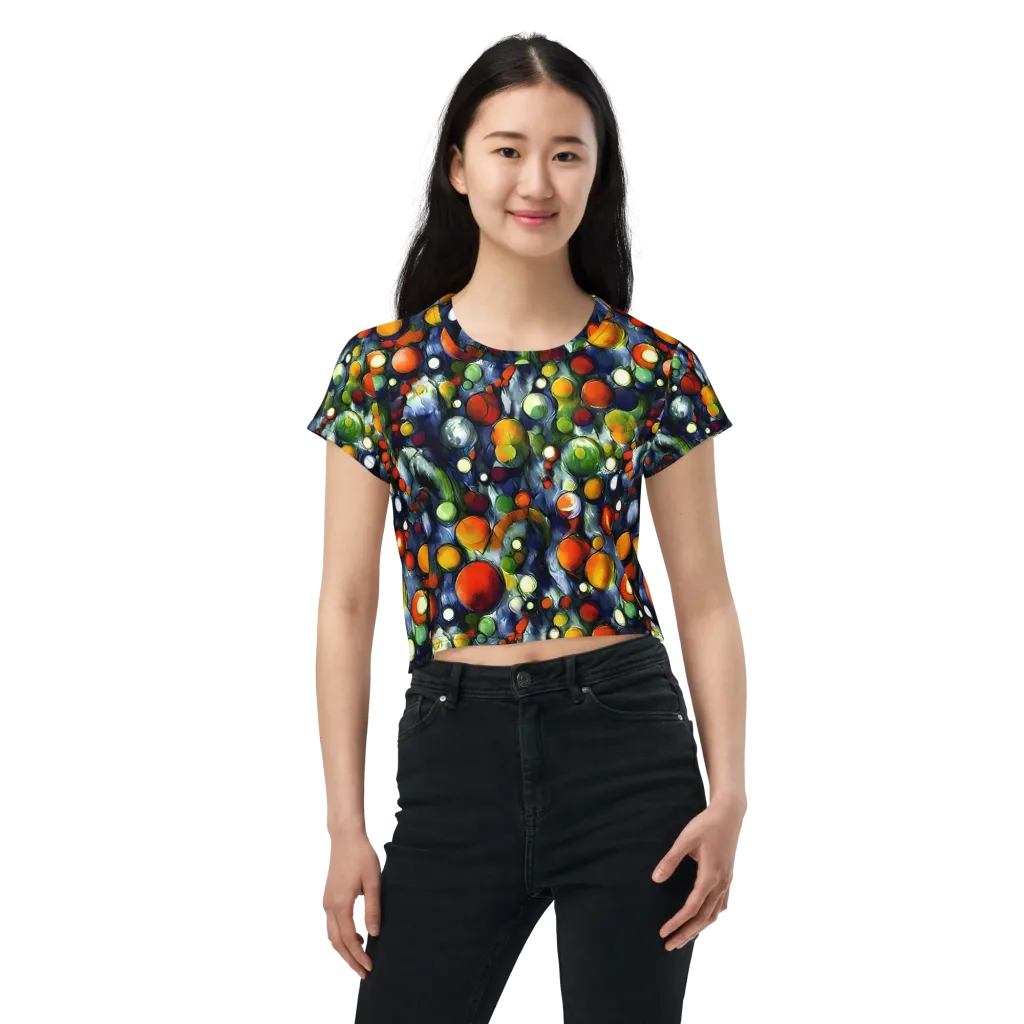 Neon Harvest on Crop Tee — Front