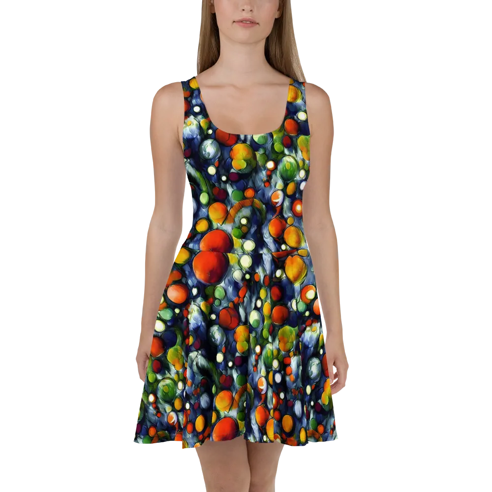 Neon Harvest on Skater Dress — Front