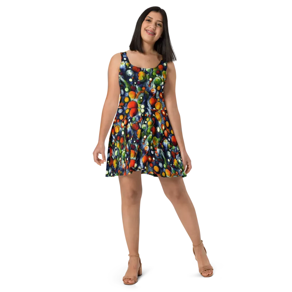 Neon Harvest on Skater Dress — Front