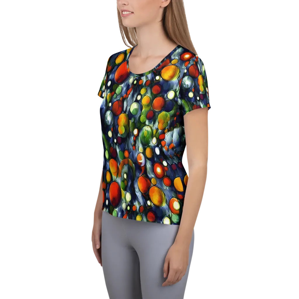 Neon Harvest on Women's Athletic T-Shirt — Left