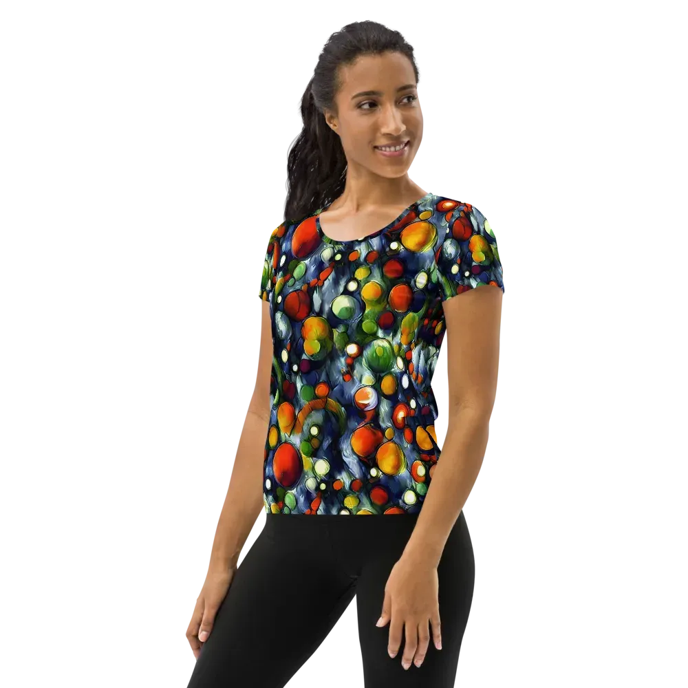 Neon Harvest on Women's Athletic T-Shirt — Left