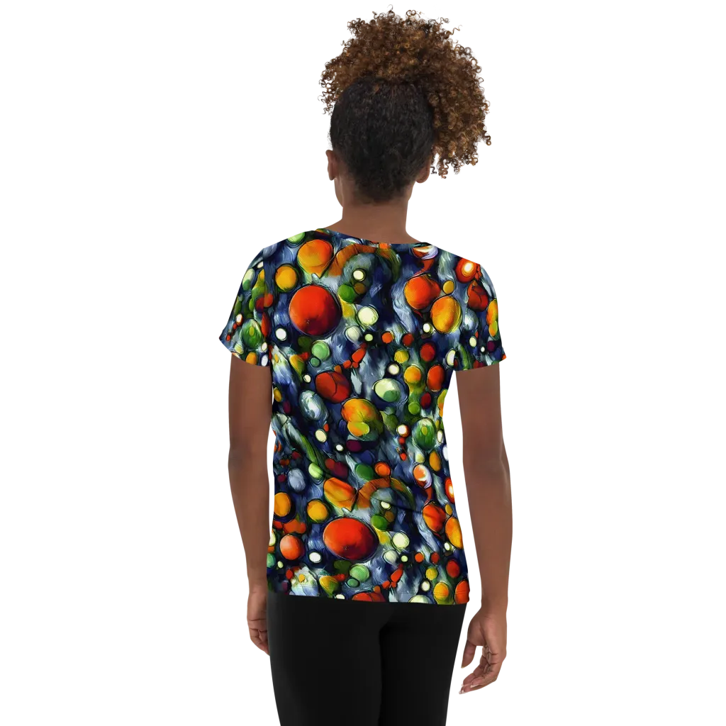 Neon Harvest on Women's Athletic T-Shirt — Back