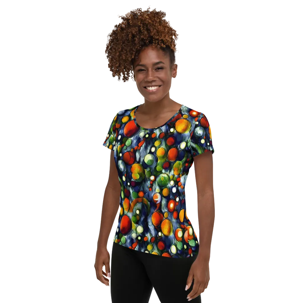 Neon Harvest on Women's Athletic T-Shirt — Left