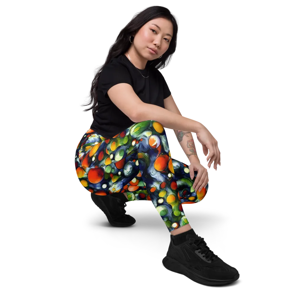 Neon Harvest on Leggings with Pockets — Right Front