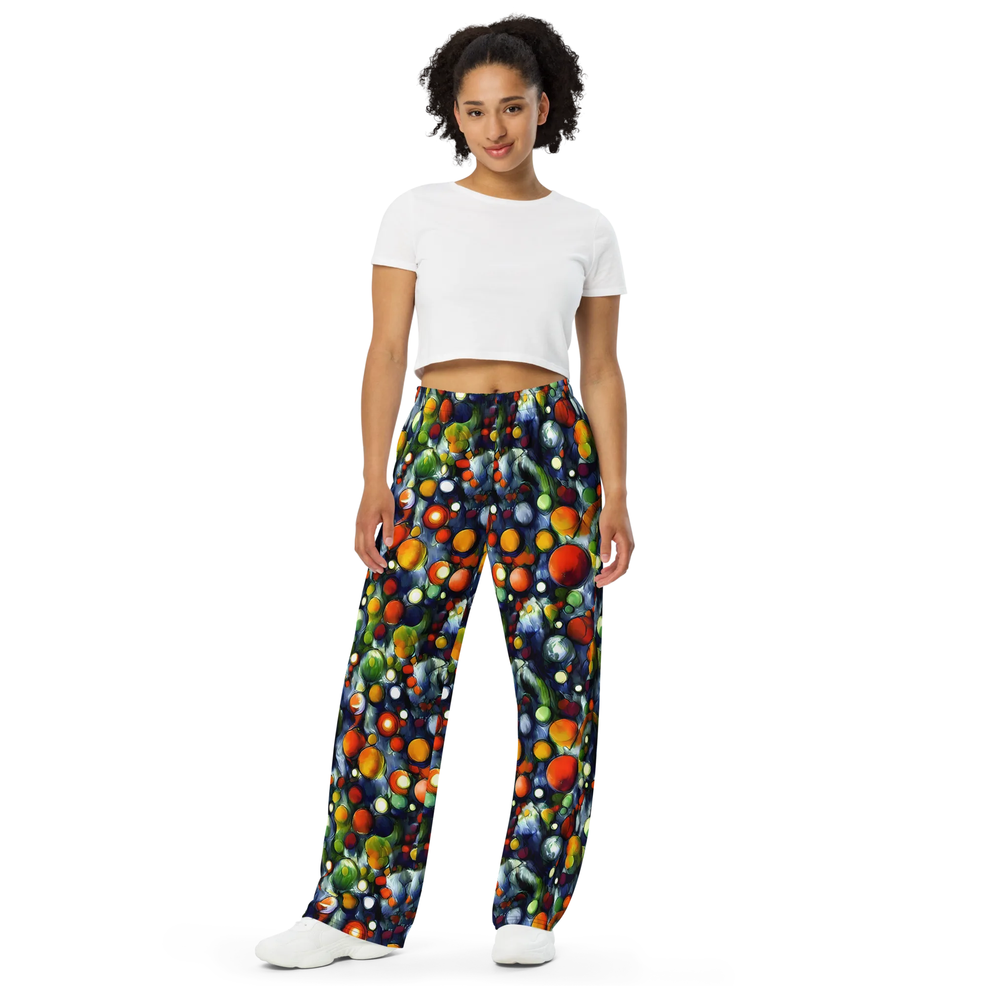 Neon Harvest on Wide-Leg Pants — Front