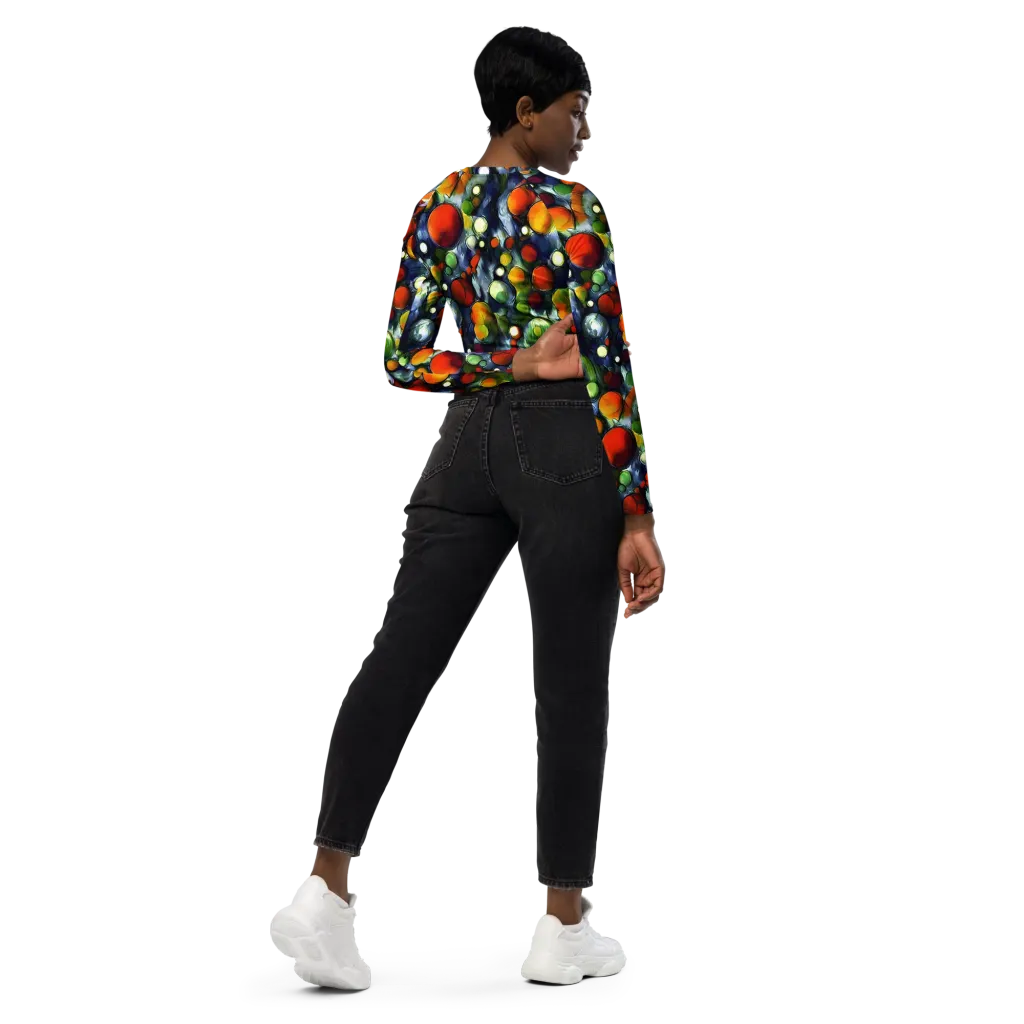 Neon Harvest on Long Sleeve Crop Top — Right Back