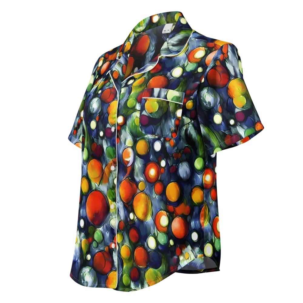 Neon Harvest on Women's Short Sleeve Pajama Top — Left Front