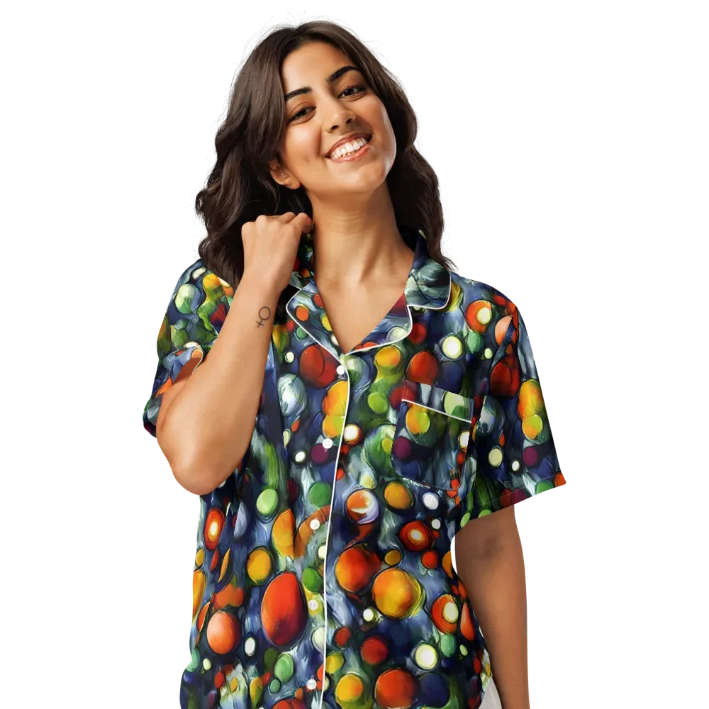 Neon Harvest on Women's Short Sleeve Pajama Top — Front
