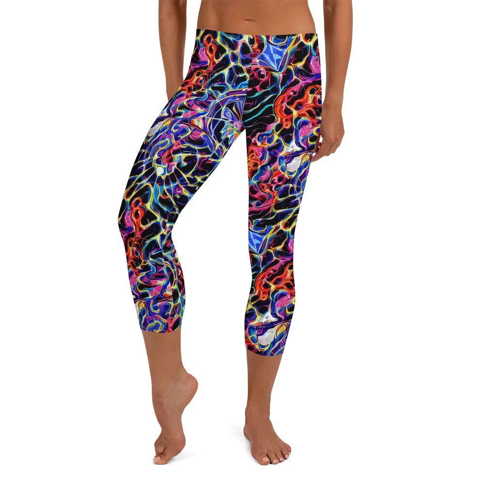 Abyssal Neon on Capri Leggings — Front