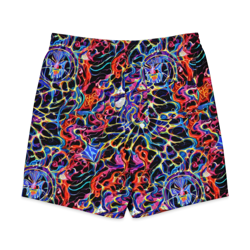 Abyssal Neon on Men's Board Shorts — Back