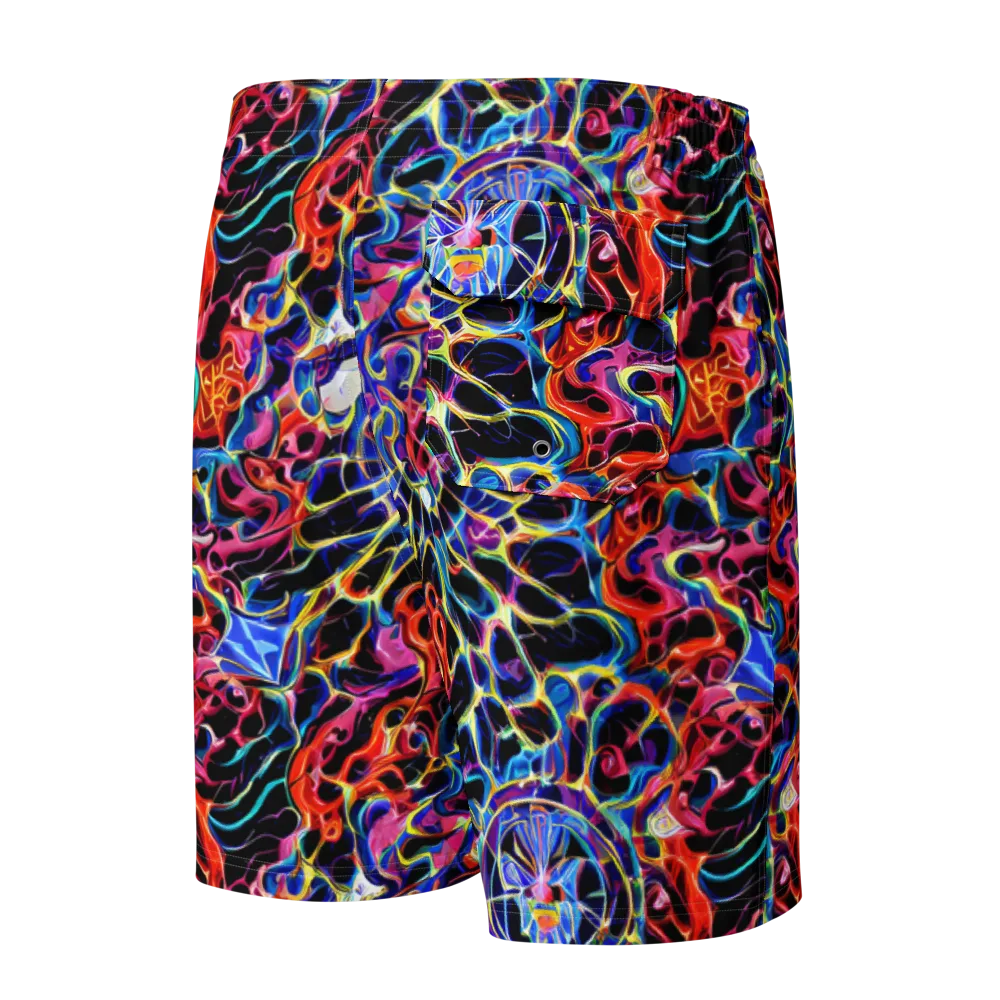 Abyssal Neon on Men's Board Shorts — Back