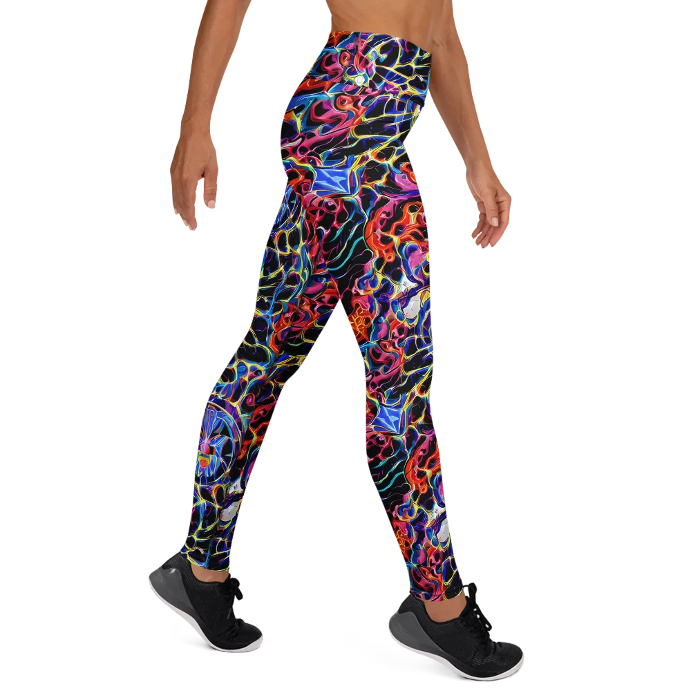 Abyssal Neon on Yoga Leggings — Right