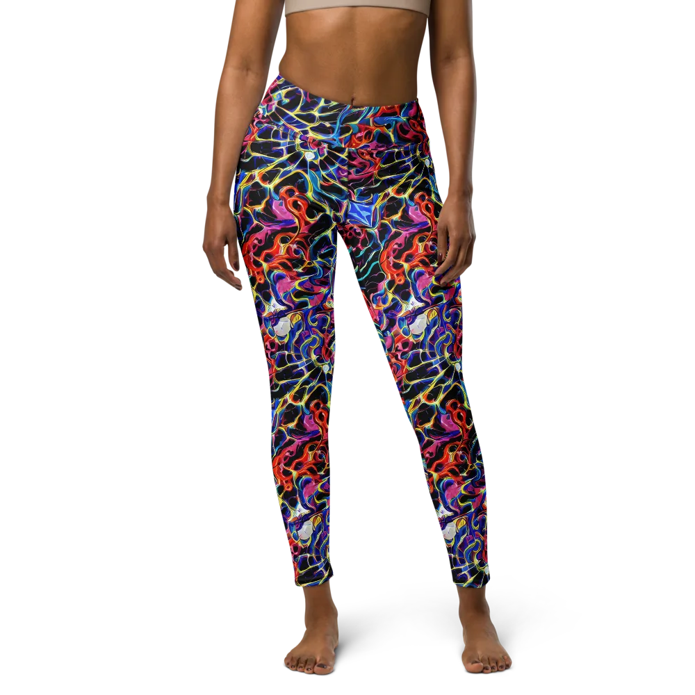 Abyssal Neon on Yoga Leggings — Front