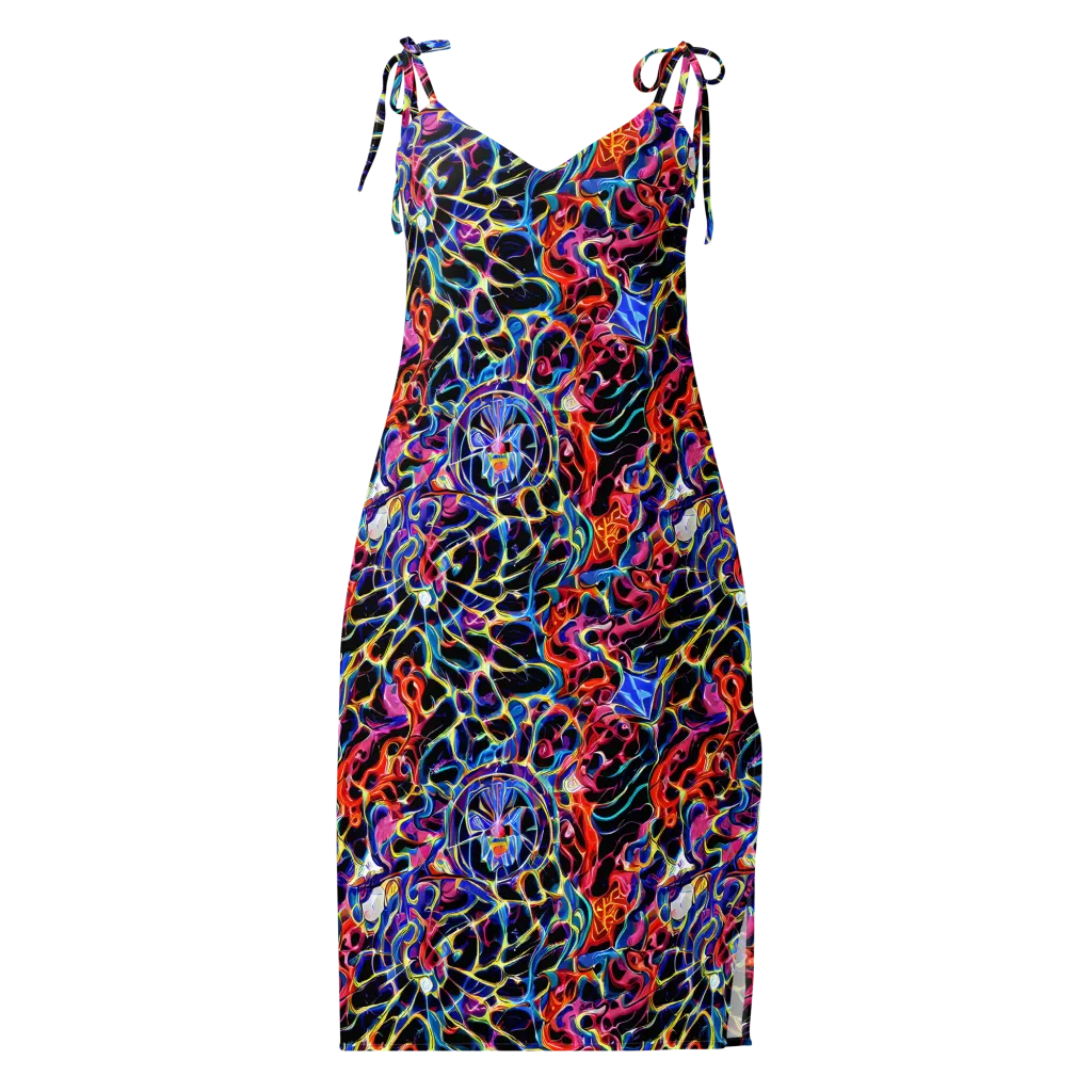 Abyssal Neon on Slip Dress — Front