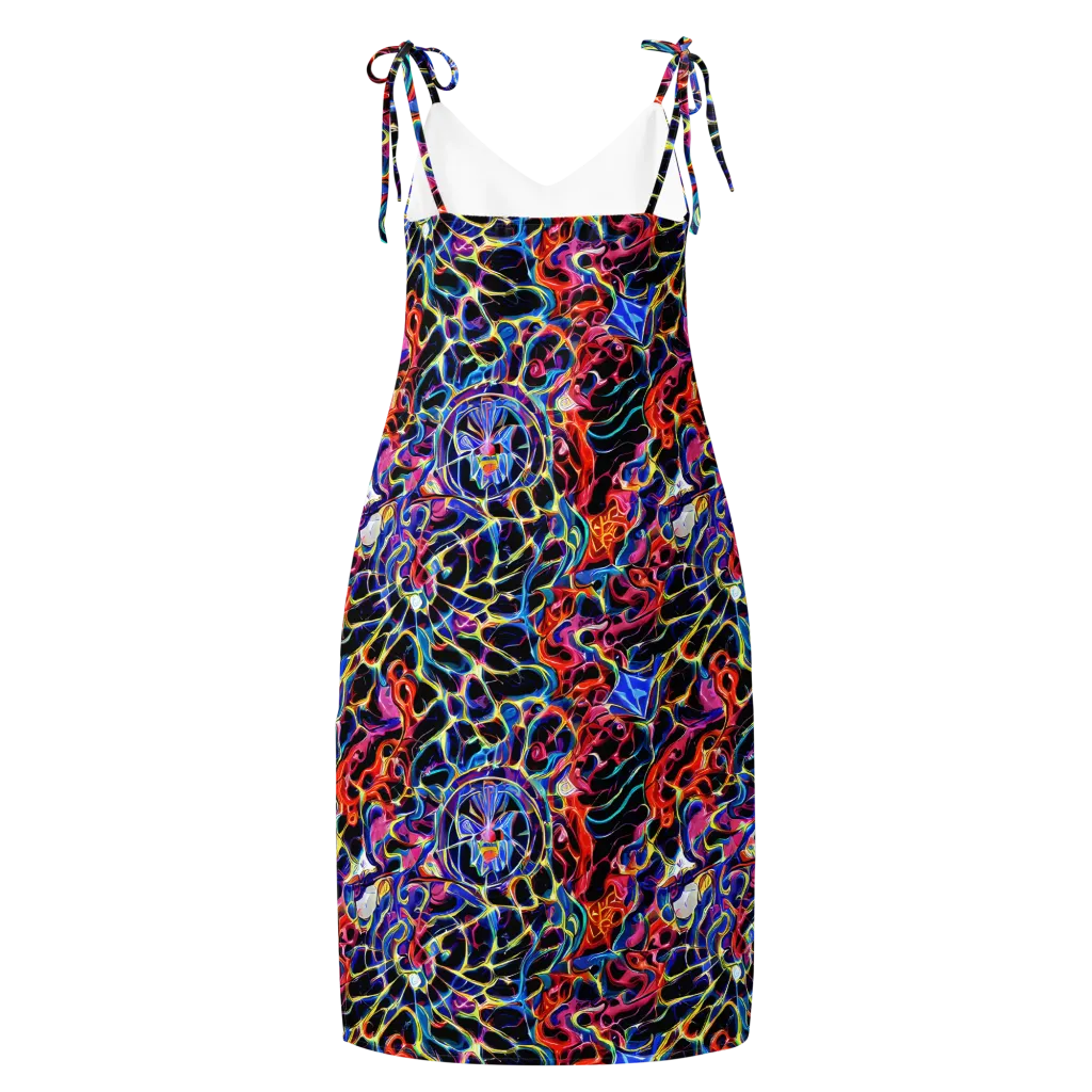Abyssal Neon on Slip Dress — Back
