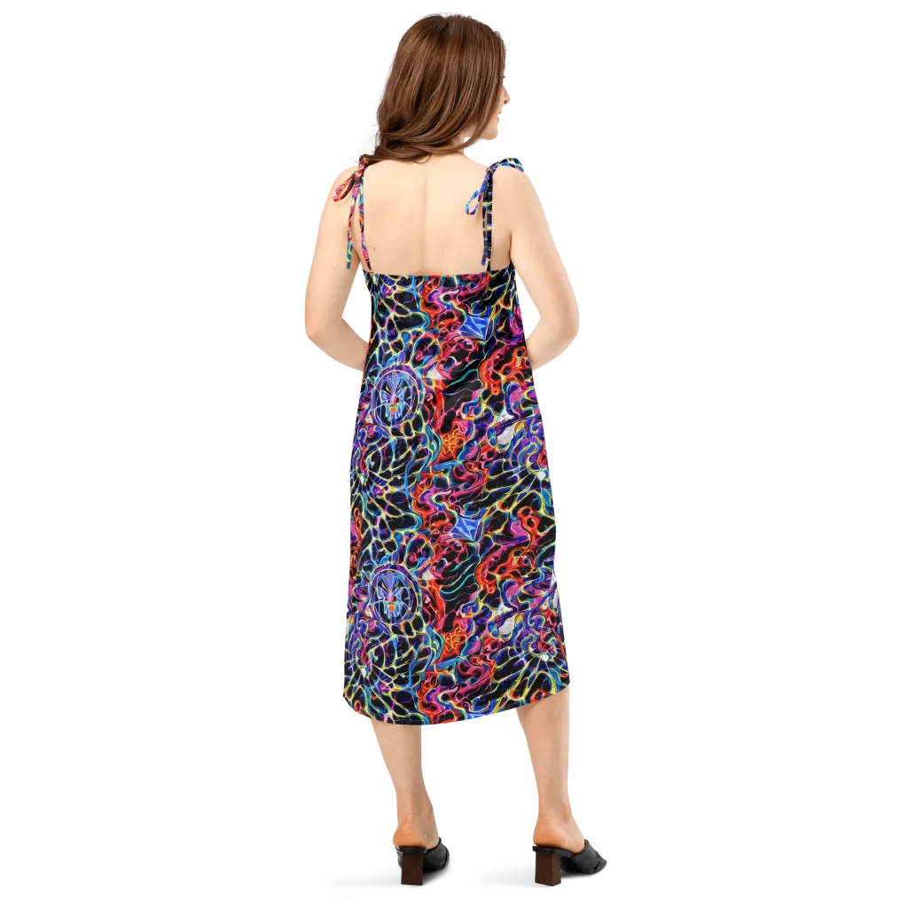 Abyssal Neon on Slip Dress — Back