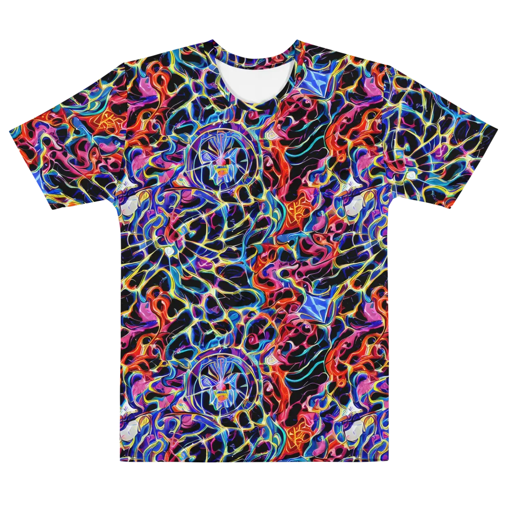 Abyssal Neon on Men's Cotton Crew Neck T-Shirt — Front