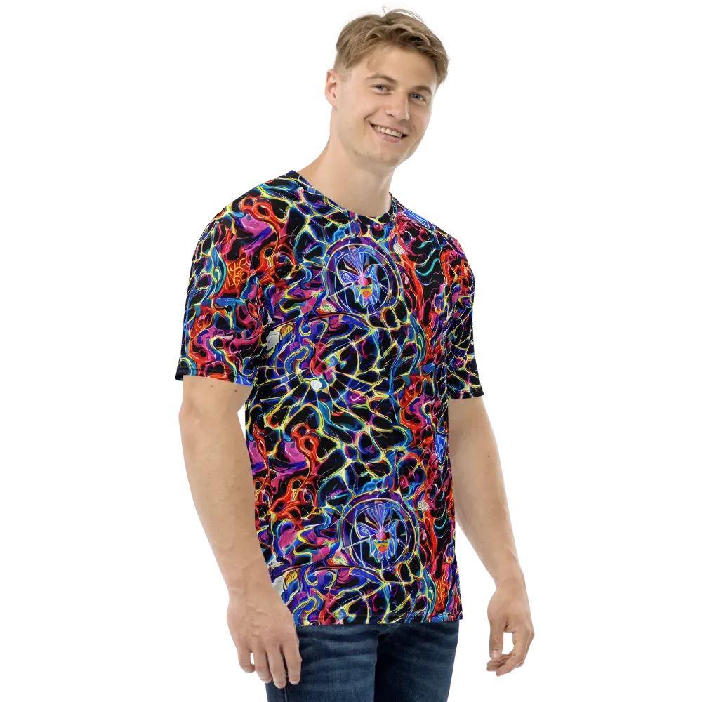 Abyssal Neon on Men's Crew Neck T-Shirt — Right