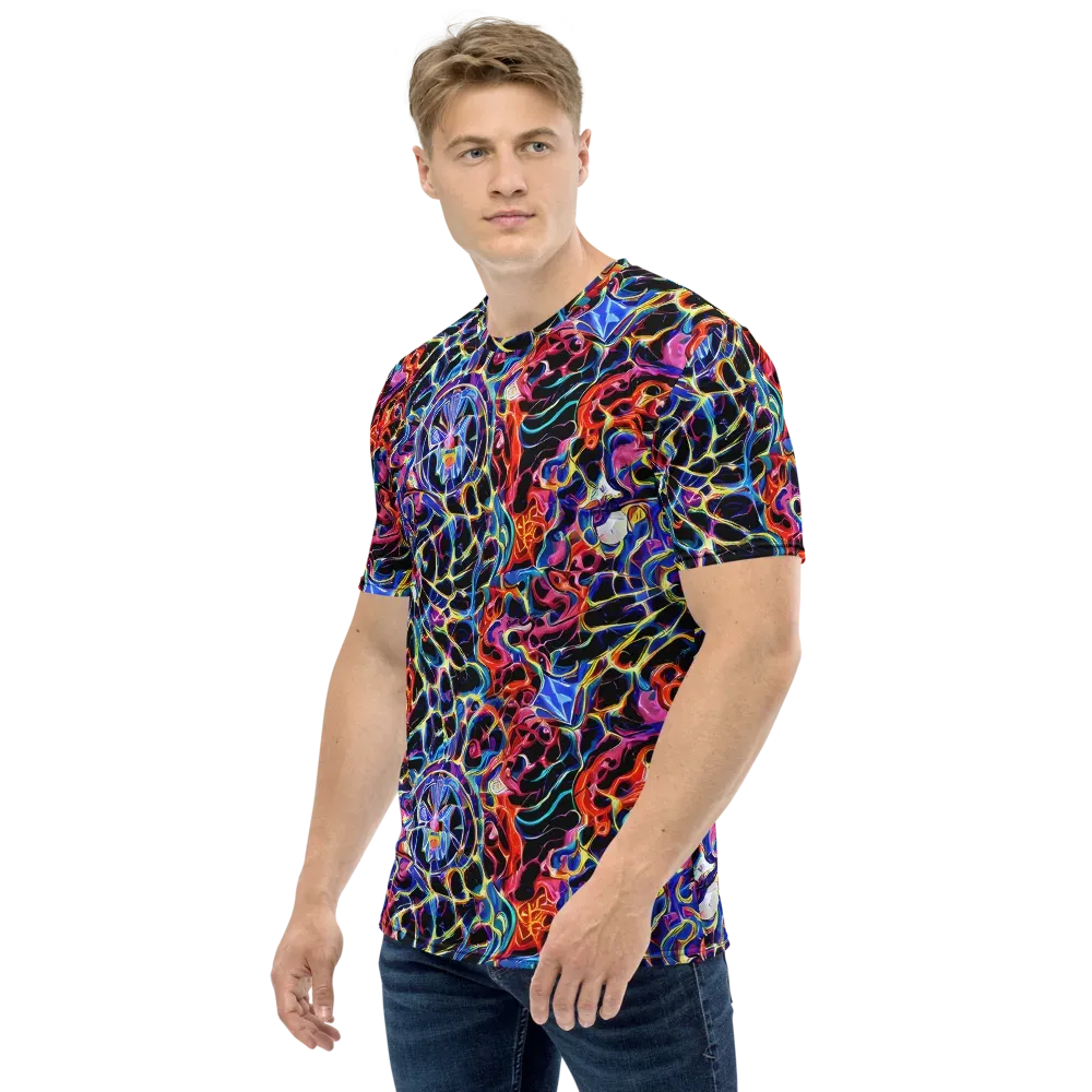 Abyssal Neon on Men's Crew Neck T-Shirt — Left
