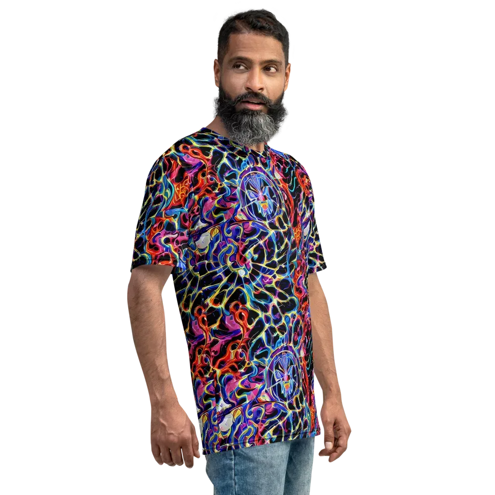 Abyssal Neon on Men's Crew Neck T-Shirt — Right