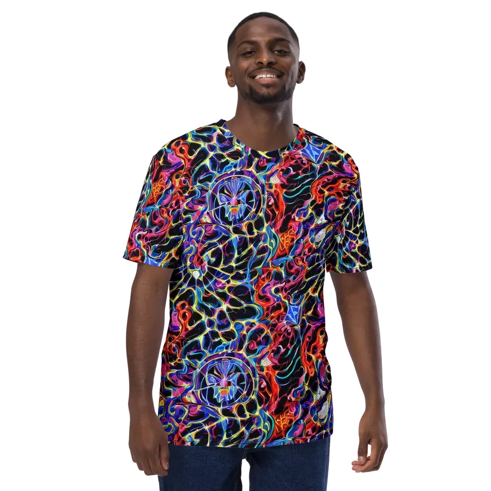 Abyssal Neon on Men's Crew Neck T-Shirt — Front