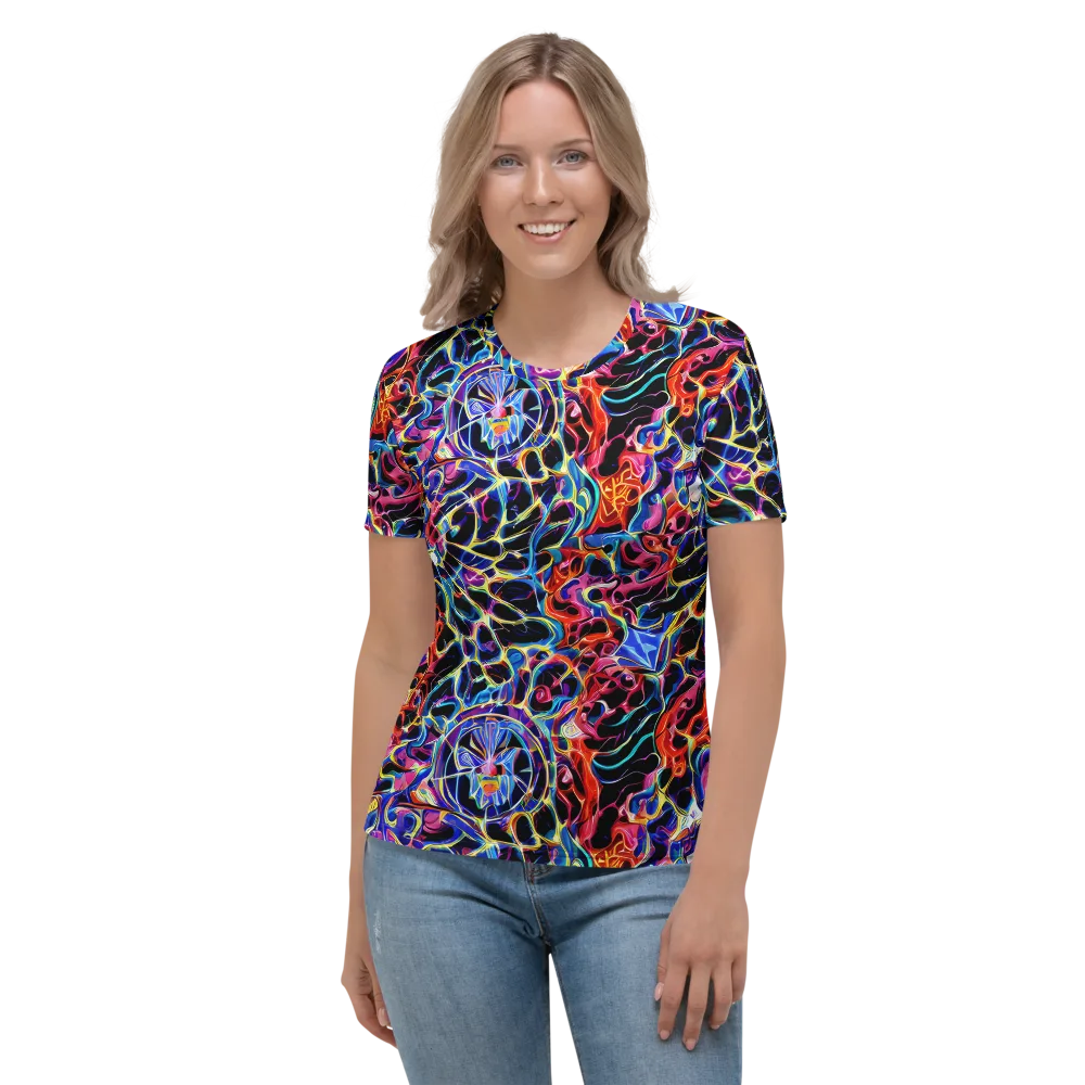 Abyssal Neon on Women's Crew Neck T-Shirt — Front